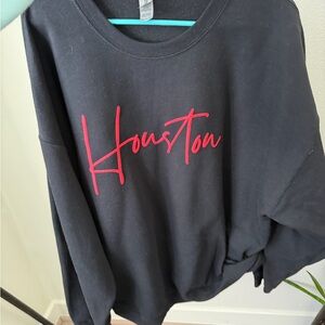 Houston Rockets or Cougars Black Sweatshirt